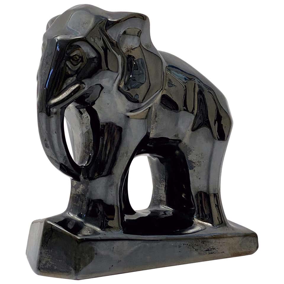 ANTIQUED FRENCH PLAYFUL ELEPHANTS STATUE MODERN ART SCULPTURE UTTERMOST 19473 