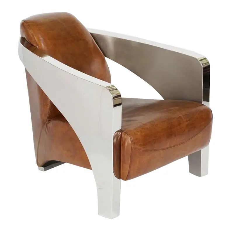 french-leather-and-chrome-club-or-lounge-chairs-individually-priced-2032